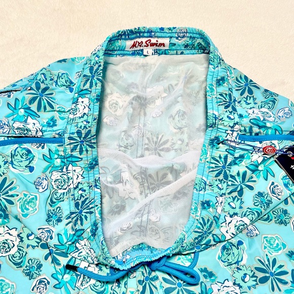 NWT Men’s Mr. Swim Daisy Roses Swim Trunks Size L - Picture 5 of 10